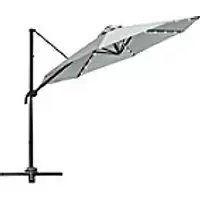 Image of Outsunny Parasol 84D-099GY Steel, Aluminum, Polyester Grey
