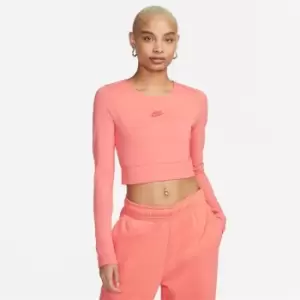 Image of Nike Nsw Ls Crop Top Dnc - Pink