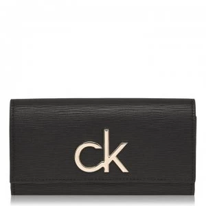 Image of Calvin Klein Re Lock Flap Over Purse - BLACK BAX