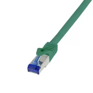 Image of LogiLink C6A035S networking cable Green 1m Cat6a S/FTP (S-STP)