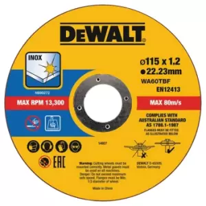 Image of DEWALT Thin Stainless Steel Cutting Disc 115mm Pack of 10