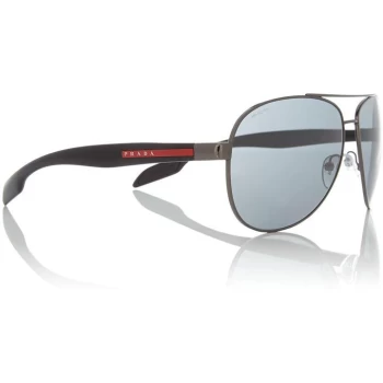Image of Prada Linea Rossa Gunmetal PS 53PS BENBOW Pilot Sunglasses - Gunmetal