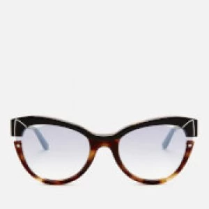 Image of Karl Lagerfeld Womens Cat Eye Frame Sunglasses - Black/Havana