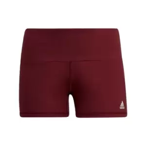 Image of adidas Yoga Essentials High-Waisted Short Tights (Plus Si - Red
