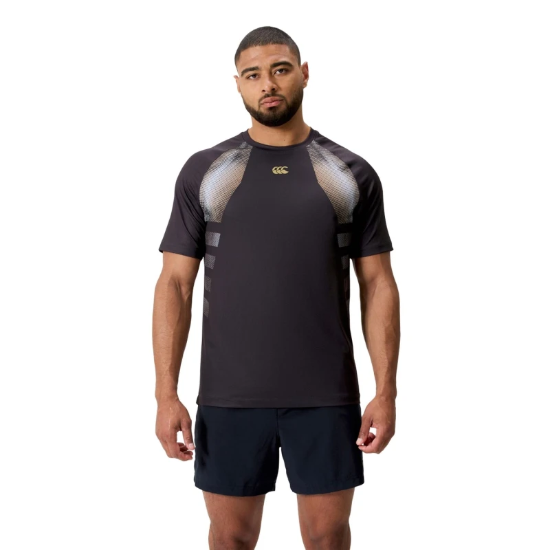 Image of Canterbury Canterbury Men Tempo Training T-Shirt in Black Size: Medium Black M Male 5063806701231