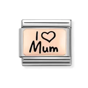 Image of Nomination Classic Rose Gold I Love Mum Charm