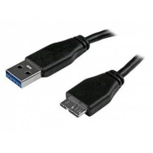 Image of 2m (6ft) Slim SuperSpeed USB 3.0 A to Micro B Cable - M/M
