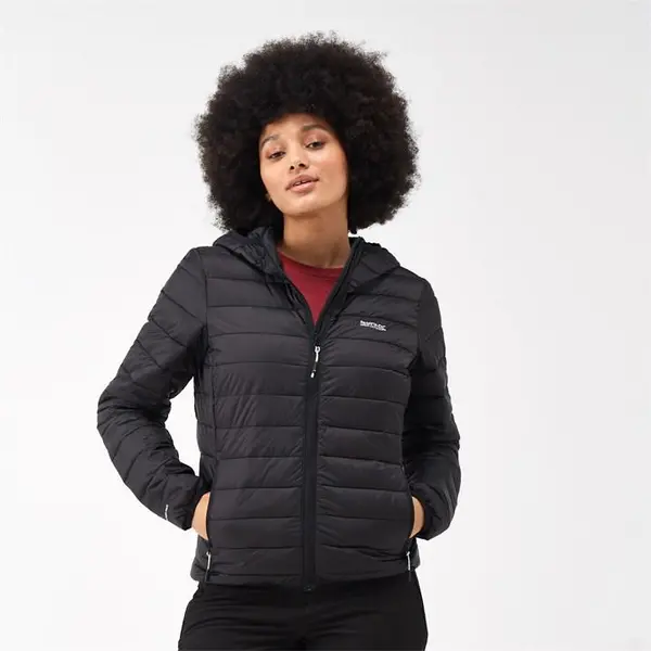 Image of Regatta Womens Hooded Marizion Jacket - Black 14
