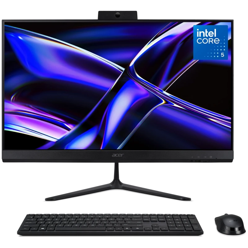 Image of Acer Acer Aspire C24-B All-in-One Desktop - Intel Core 5-120U, 8GB, 512GB SSD, Integrated Intel Graphics, 23.8" Full HD, Windows 11, Black DQ.BRREK.00