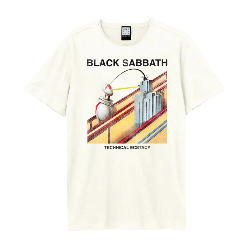 Image of Amplified Amplified Men Techincal Ecstacy Black Sabbath Vintage T-Shirt in White Size: X-Small White XS Male 5063527553539
