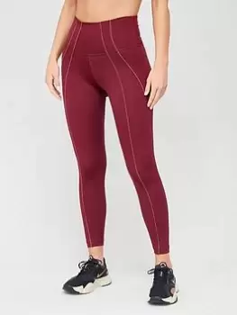Image of Nike Yoga Dri-Fit Luxe Leggings - Burgundy Size M Women
