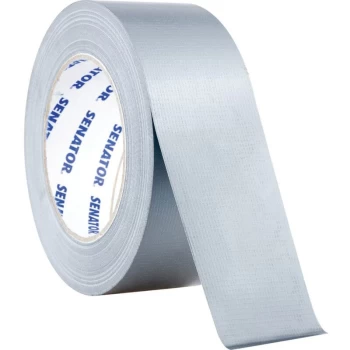 Image of Silver Polycloth Tape - 50MM X 50M - Senator