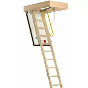 Image of 3 Section fire rated Folding Loft Ladder & Handle Hatch & Frame 2.75m Height
