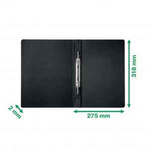 Image of Leitz Recycle Card Spiral Clip File A4 - Black - Outer carton of 10