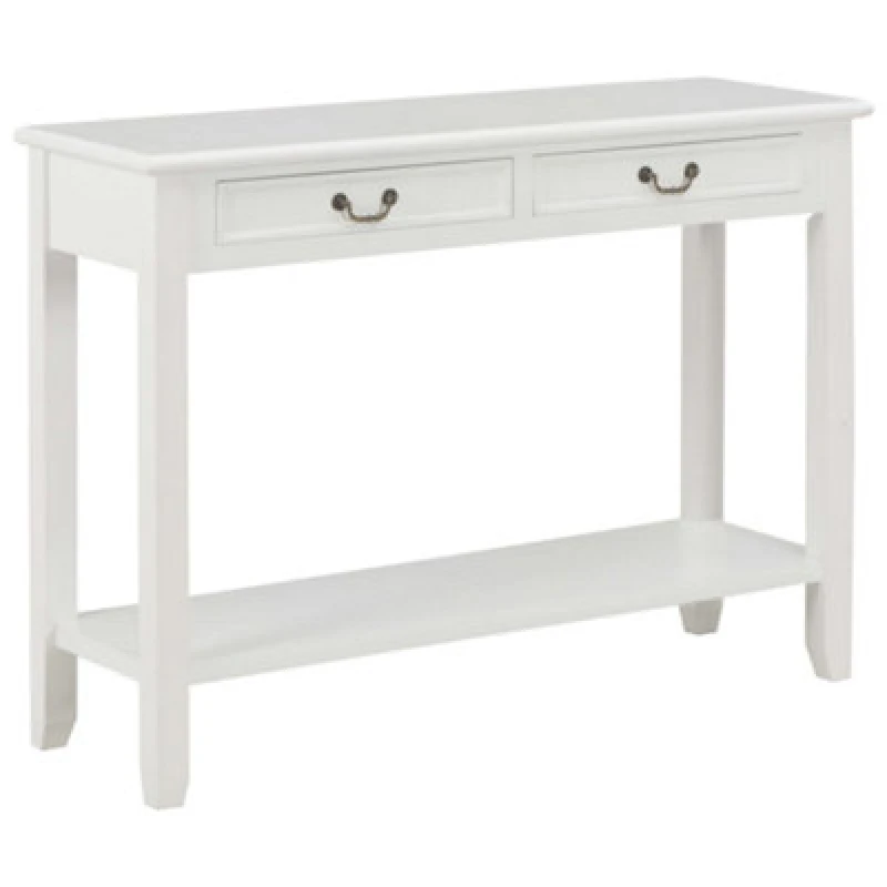 Image of Vidaxl Console Table White 110X35X80 Cm Wood