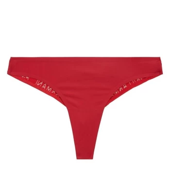 Image of Emporio Armani Knitted Lace Thong Black Size L Women