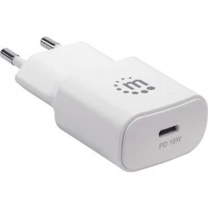 Image of Manhattan 102094 USB charger Mains socket Max. output current 3 A 1 x USB-C socket (Power Delivery) USB Power Delivery (USB-PD)