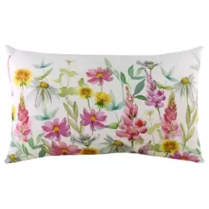 Image of Wild Flowers Ava Rectangular Cushion Multicolour