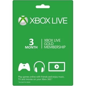 Image of Microsoft Xbox Live Gold 3 Months Subscription Membership