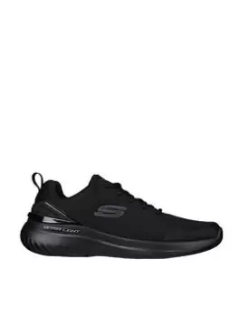 Image of Skechers Bounder 2.0 Mesh Lace Up Sneakerair-cooled Memory Foam Trainer, Black, Size 8, Men