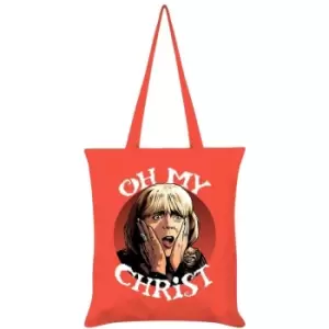 Image of Grindstore Oh My Christ Pam Tote Bag (One Size) (Coral) - Coral