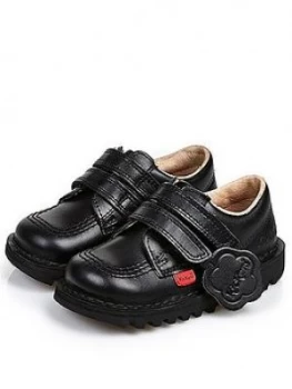 Image of Kickers Boys Kick Lo Velcro Shoe - Black