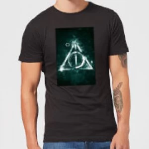 Image of Harry Potter Hallows Painted Mens T-Shirt - Black