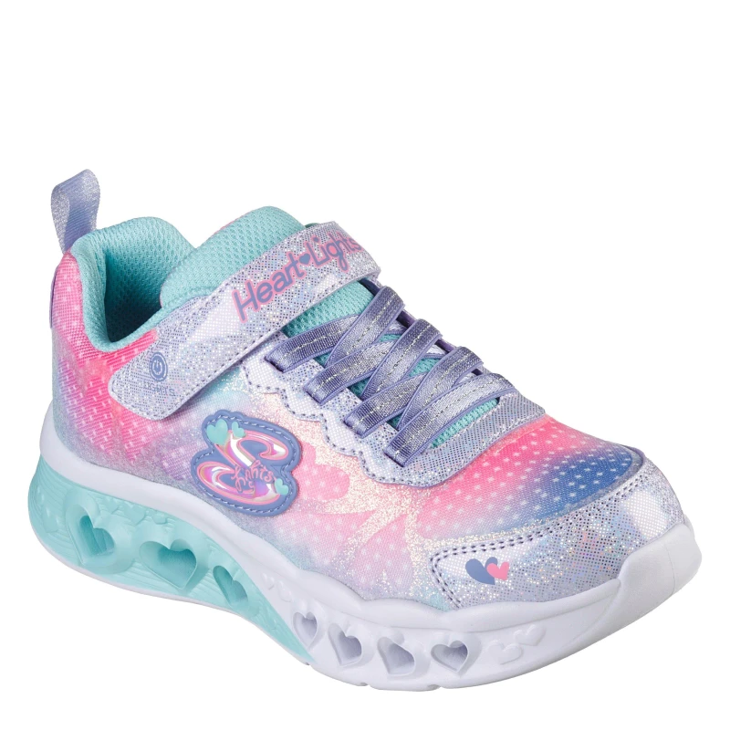 Image of Skechers Flutter Heart Child Girl Trainers - Purple Purple 2