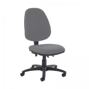 Image of Jota high back PCB operator chair with no arms - Blizzard Grey