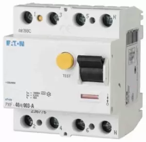 Image of Eaton 3+N, 63A RCD Switch, Trip Sensitivity 300mA, Type A, DIN Rail