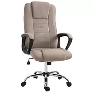 Image of Vinsetto Office Chair Khaki Linen, Sponge, Metal, PU 921-265V70CF