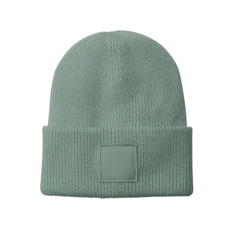 Image of Beechfield Beechfield Men Tonal Patch Deep Cuffed Beanie in Dark Green Dark Green One Size Male 5063574977456