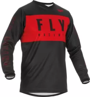Image of Fly Racing F-16 Motocross Jersey, black-red, Size S, black-red, Size S