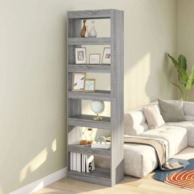 Image of VIDAXL Vidaxl - Book Cabinet/Room Divider Grey Sonoma 60x30x198cm 8720286844434