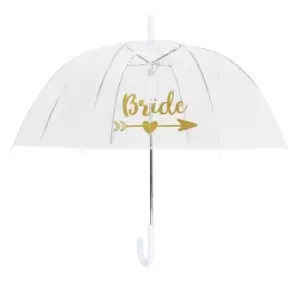 Image of X-Brella Womens/Ladies Bride Dome Umbrella (One Size) (Clear)