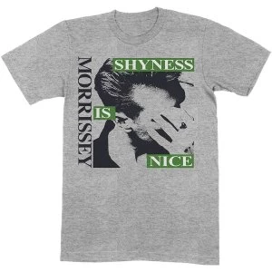 Image of Morrissey - Shyness Is Nice Unisex Medium T-Shirt - Grey