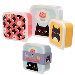 Image of Set of 3 Lunch Boxes M/L/XL - Feline Fine Cat
