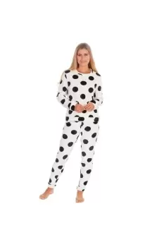 Image of Spot Print Flannel Fleece Pyjamas