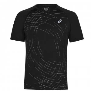 Image of Asics Night Track T Shirt Mens - Black