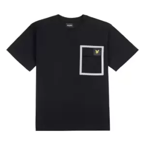 Image of Lyle & Scott Kids Heat Sealed Pocket Tee - Black - 5/6