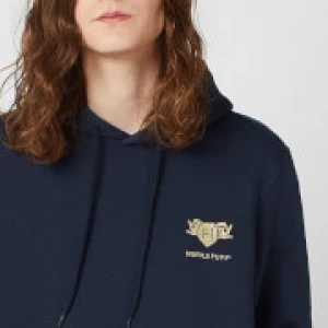 Image of Harry Potter Hufflepuff Unisex Embroidered Hoodie - Navy - S