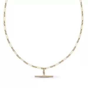 Image of JG Signature 9ct Gold T-Bar Chain Necklace
