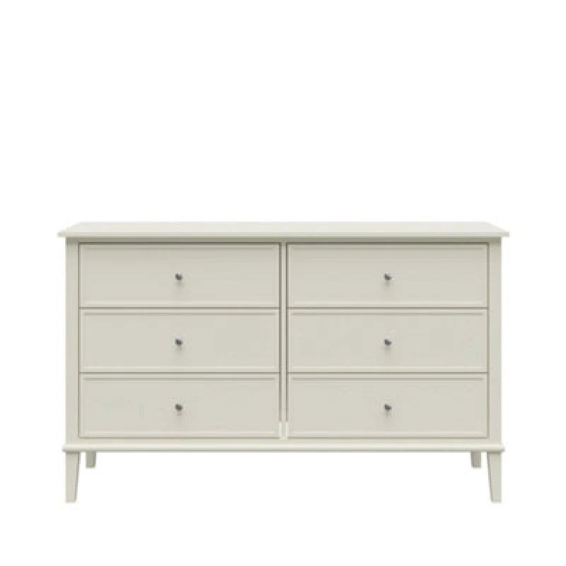 Image of Dorel Franklin 6 Drawer Dresser Soft White