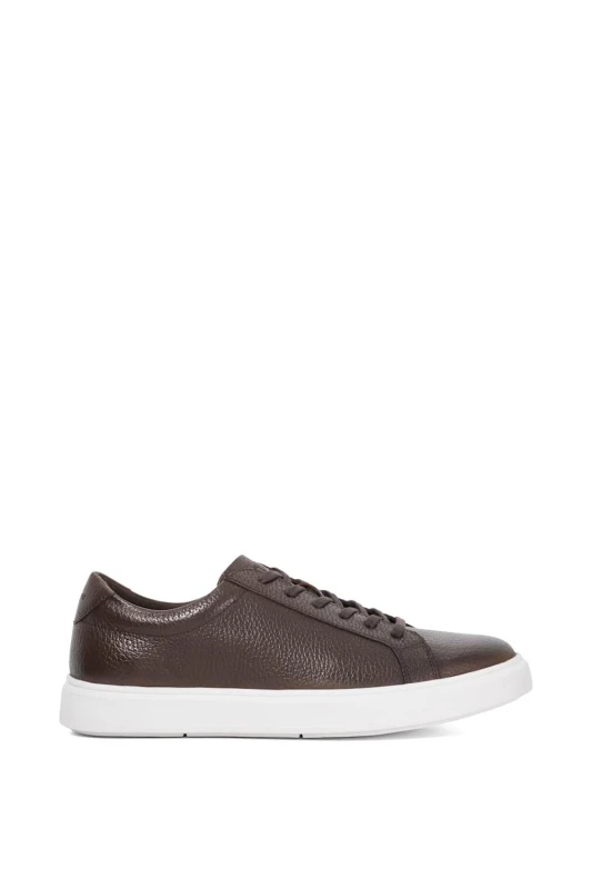Image of Dune London Dune London Men 'Tais' Suede Trainers in Brown Size: 10 Brown 10 Male 5050808728007