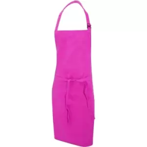 Image of Dennys Multicoloured Bib Apron 28x36ins (Pack of 2) (One Size) (Hot Pink) - Hot Pink