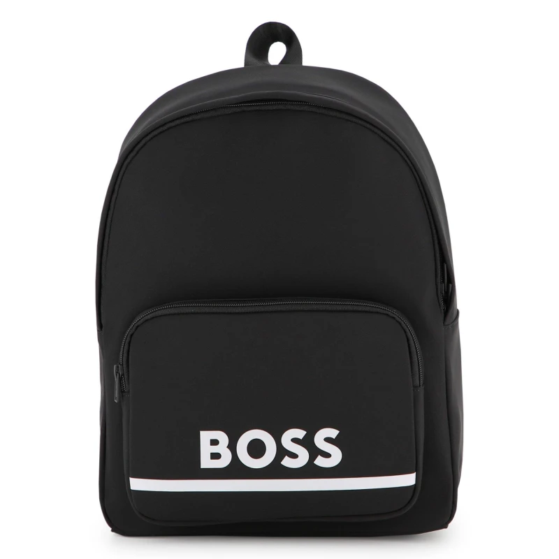 Image of Boss Kids Logo Backpack Black/White male One Size