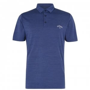 Image of Callaway Herringbone Golf Polo Shirt Mens - Peacoat