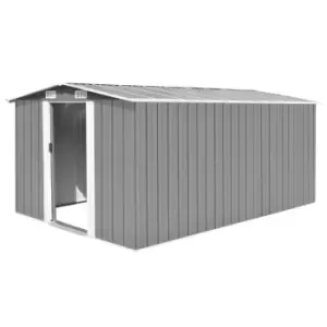 Image of Vidaxl Garden Shed 257X392X181cm - Metal Grey
