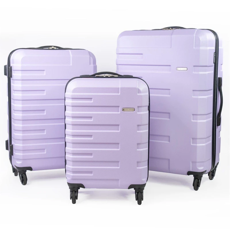 Image of Gino Ferrari Lightweight Suitcase Hard Shell Luggage on Wheels Purple unisex Medium