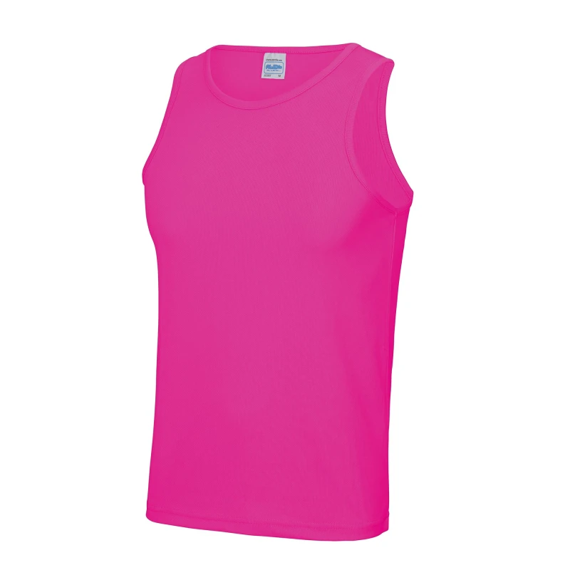 Image of AWDis AWDis Men Just Cool Sports Gym Plain Tank Vest Top in Baby Pink Size: Small Baby Pink S Male 5055320128083